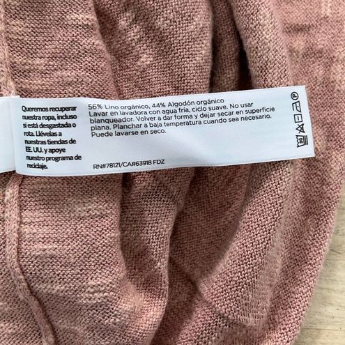 Eileen Fisher Size M Boxy Fit Sweater Dusty Rose Roll Hem Linen Cotton Slub  Knit Size M - $50 - From Dan