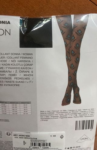 Calzedonia Wild Print Fashion Tights. S/M Black - $15 (25% Off Retail) New  With Tags - From Jayoung