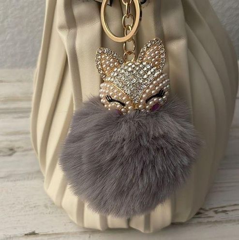 ONNUTO Crystal Fox in Fur Keychain