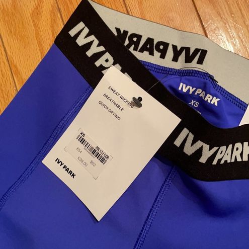 NWT IVY PARK low rise sculpted legging 3/4 length blue XS