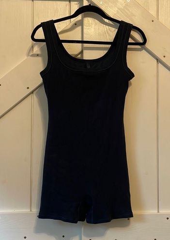 SKIMS Bone Cotton Rib Onesie Navy Blue Size XL - $61 - From The