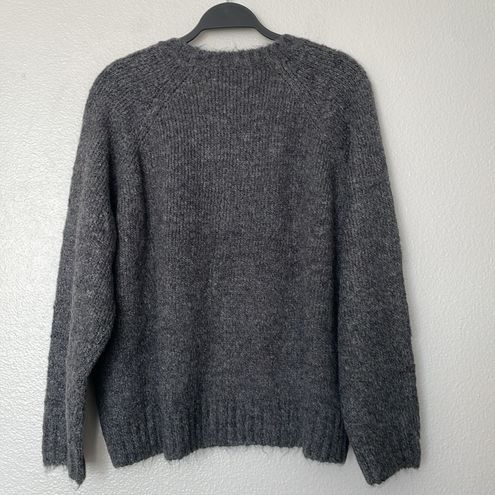 Heathered Cozy Shaker-Stitch Pullover Sweater for Women