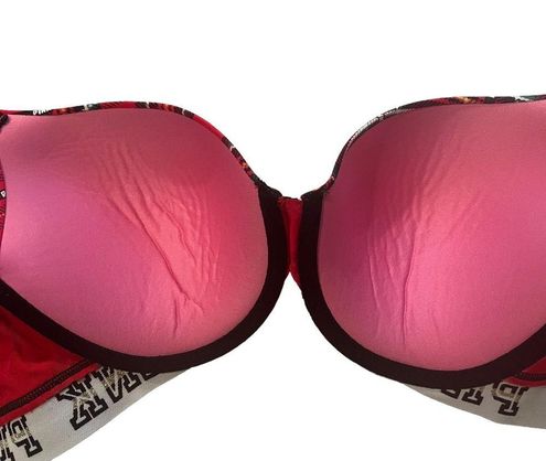 PINK - Victoria's Secret Victoria Secret PINK Wear Everywhere Push-up Plaid  Bra, Sz 36D Red - $19 - From Gary