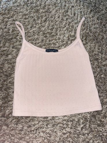 Brandy Melville skylar cropped eyelet tank/rose pink - $12 - From Abigail