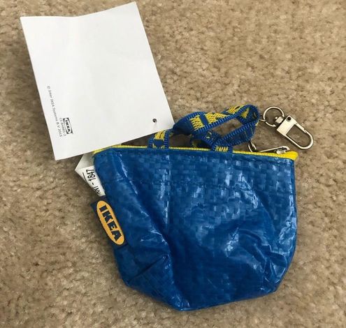  IKEA Key & Coin Purse KNOLIG Bag Small Blue with One Zipper Bag  (1 set) : Clothing, Shoes & Jewelry