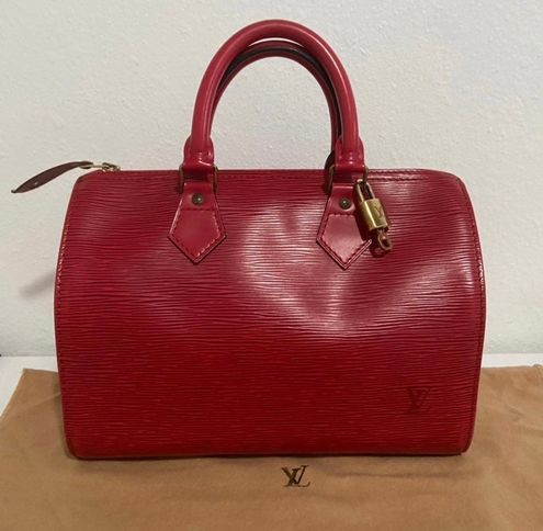 Louis Vuitton Red Epi Leather SPEEDY 25 Bag