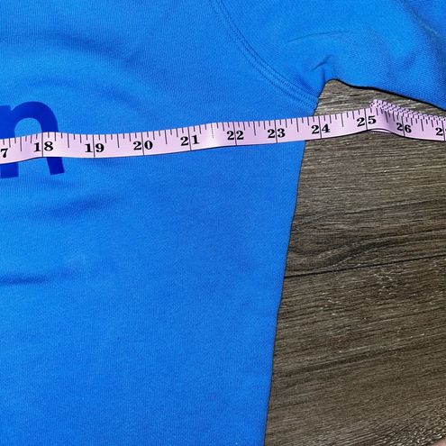 Lululemon RARE Blue Nile Perfectly Oversized Graphic Logo Crewneck