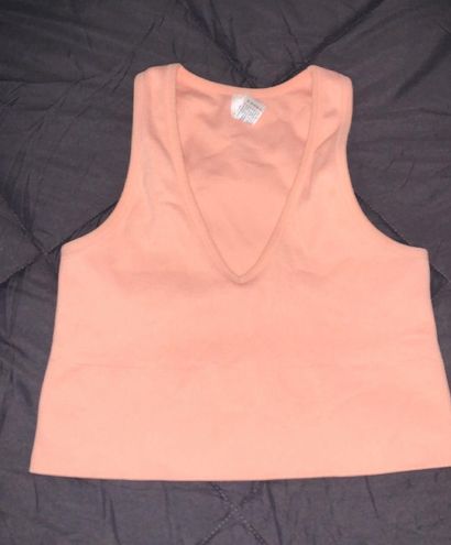 Seamless V-Neck Crop Rib Tank