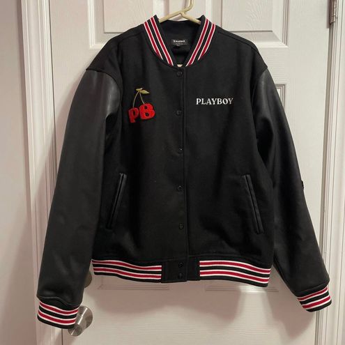 PLAYBOY, Jackets & Coats, Playboy Love Club Letterman Bomber Jacket