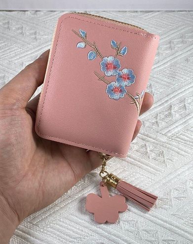 Small Wallet for Women,Cute Flower Zipper Wallet for Girls,Credit Card  Holder Red - $15 (31% Off Retail) - From Sunshine