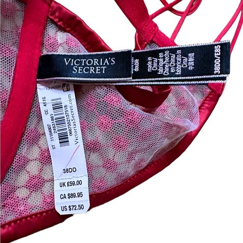 Victoria's Secret Front Closure Starburst Strappy Unlined Demi Bra