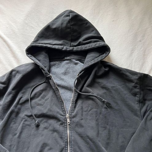 Brandy Melville Zip Up Hoodie Black - $20 - From Alison