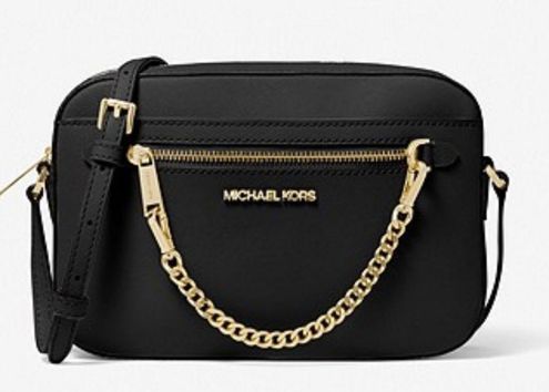 Michael Kors Jet Set Large Saffiano Leather Crossbody Bag Black - $140 (64%  Off Retail) New With Tags - From Savannah