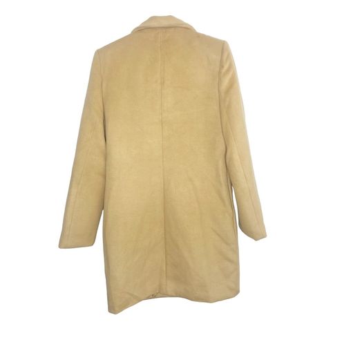 Harriet Long Double-Breasted Tan Coat