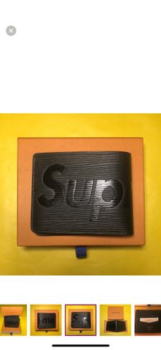 Louis Vuitton X supreme Slender Wallet Black - $2500 - From Amanda