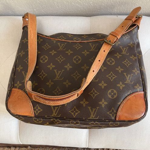 Boulogne cloth handbag Louis Vuitton Brown in Cloth - 33829140