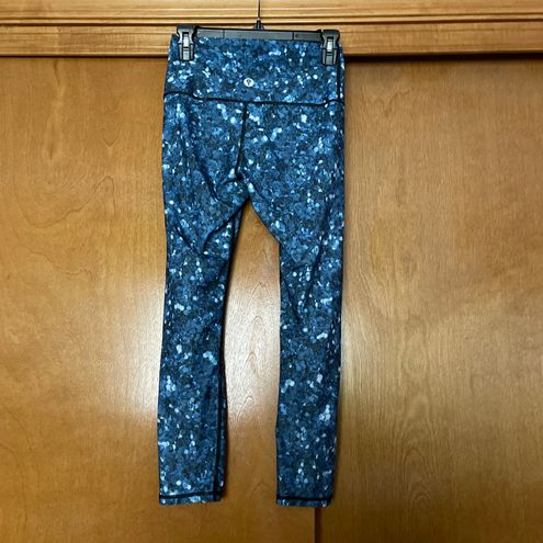 Yoga Democracy Blue Disco Sequin 7/8 Leggings Size Small - $45 - From Callie