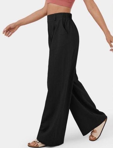 Halara High Waisted Plicated Side Pocket Wide Leg Solid Palazzo Casual Pants  - $35 New With Tags - From Stacy