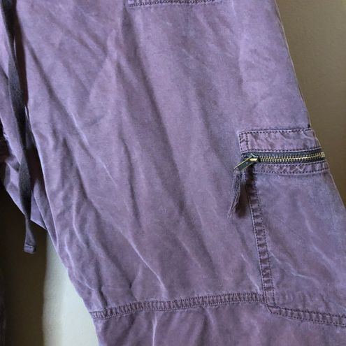 Soft Surroundings Lyocell Cargo Pants Purple maroon XL Red - $16