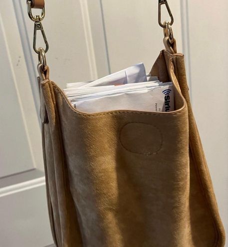 Boutique Ahdorned Crossbody Suede Bag Tan - $70 (30% Off Retail) - From  Lauren