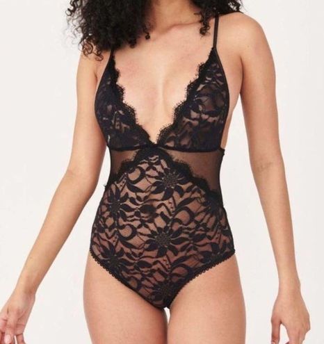 Free People NWT Speed Date Black Lace Bodysuit Size XS - Black Strappy  Lingerie - $51 New With Tags - From Iryna