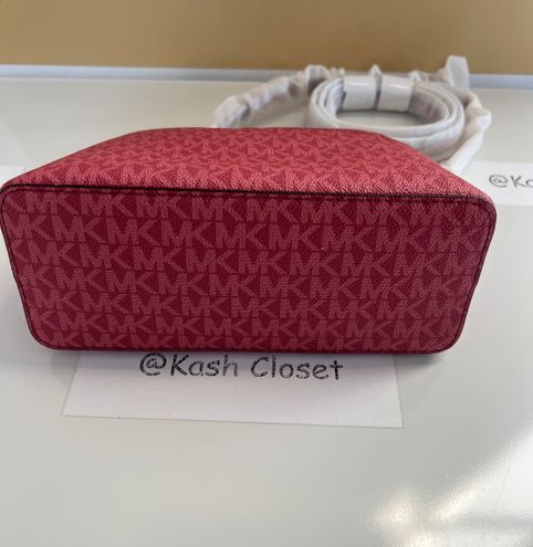 Michael Kors Jet Set Travel Medium Logo Dome Crossbody Bag - Flame Red -  $129 (60% Off Retail) New With Tags - From Kash