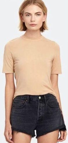 AGOLDE NWOT Elie T Shirt Size XS in Tan Light Brown 29 From