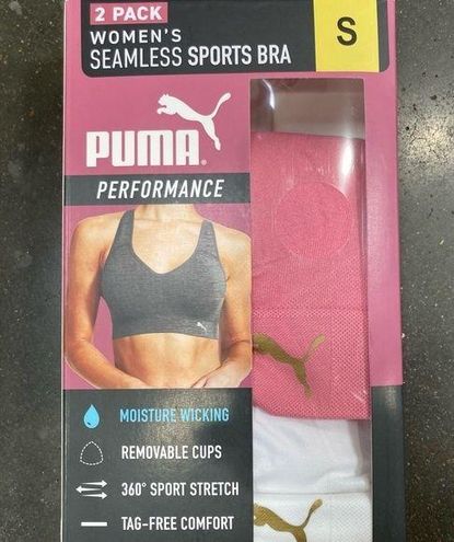 Puma Ladies Seamless Sports Bra, Small, 2-Pack