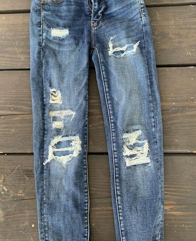 American Eagle super hi rise distressed jeans Size 00 - $30 - From Shai