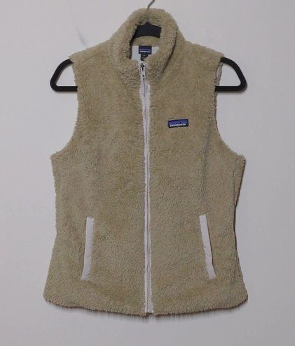 Buy the Womens Tan Los Gatos Fleece Mock Neck Sleeveless Full-Zip Vest Size  XL