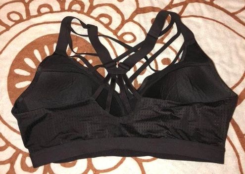 Victoria's Secret Black Strappy Mesh Cup Sports Bra Size XL - $15