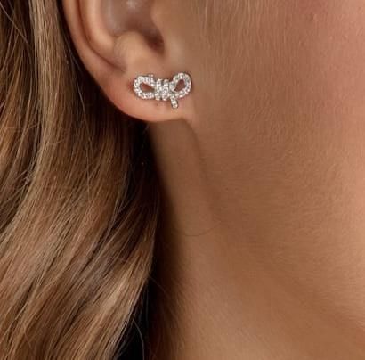 Swarovski Lifelong Bow stud earrings NEW White - $55 (20% Off