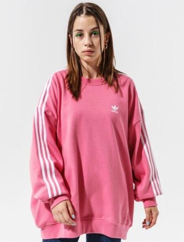 Adidas Originals H33542 Adicolor Pink White Oversized Sweatshirt $60 EUC XS  - $32 (46% Off Retail) - From Sarochka