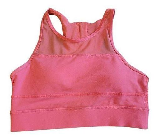 Zyia Hot Pink Coral High Neck Zip Back All-Star Women's Sports Bra