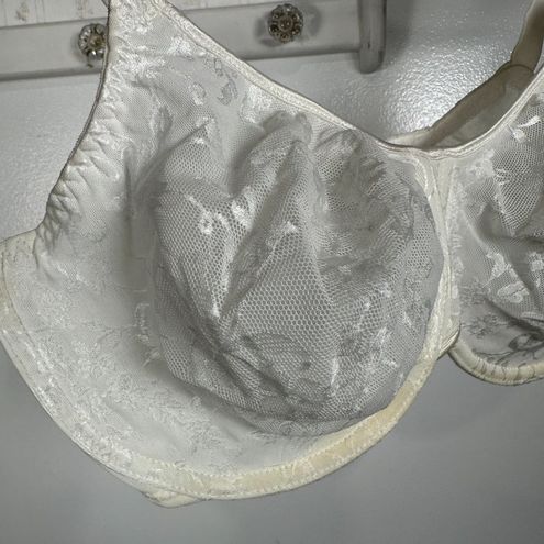 Vintage Bali 36DD Bra 3848 White Lace Sheer Underwire Adjustable Straps  Nylon Size undefined - $17 - From Anne