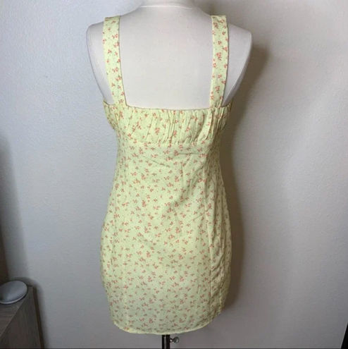 Freya Mini Dress Yellow Floral