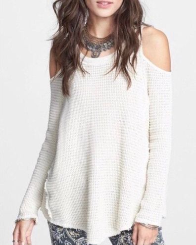 Free People Sunrise Cold Shoulder Sweater White 28 From Elizabeth