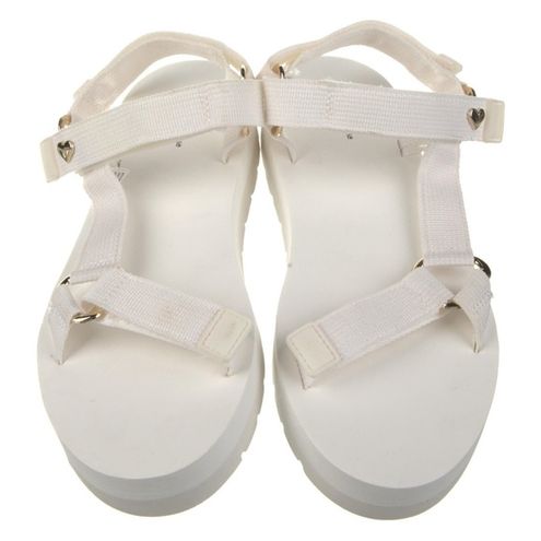 Buy Chaps White Wedge Sandals Size 7 W 6 Days Wear Inc