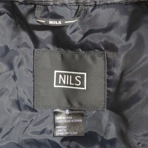 Nils Womens Ski Jacket Gray Black Space Dye Nylon Blend Full Zip Mesh 8 -  $125 - From Stephanie