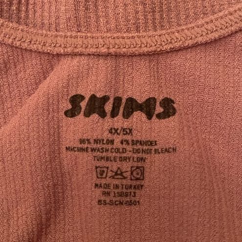 SKIMS NWT Scoop Tank Bodysuit in Rose Clay women's size 4X/5X - $51 New  With Tags - From Spencer