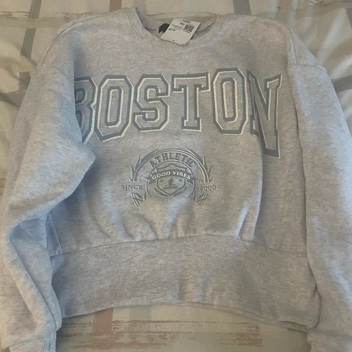 Forever 21 Cropped Fleece Pullover BOSTON OX NWT Gray Size XL - $14 (53%  Off Retail) New With Tags - From Janis