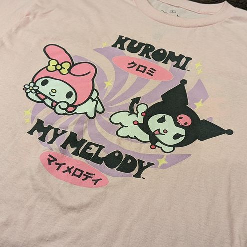 Hello Kitty Sanrio Kuromi and My Melody Pink Printed Shirt Size M - $27  (55% Off Retail) - From Jazi