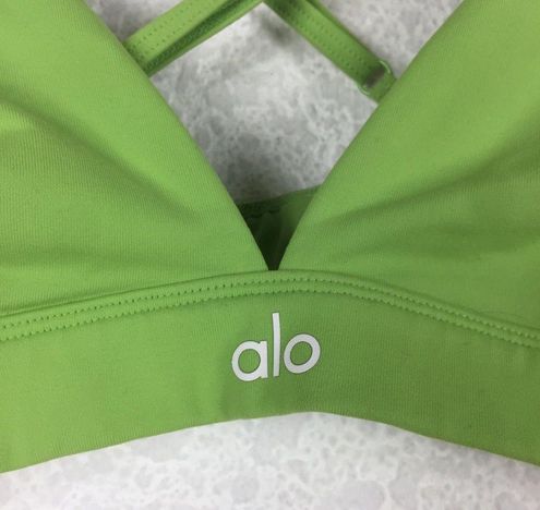 Alo Yoga alo yoga Splendor Bra - Green Apple/White 48.00