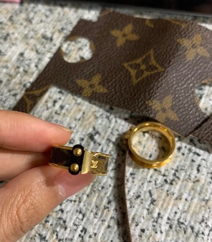 Louis Vuitton Upcycled Monogram Buckle Ring Gold - $52 New With