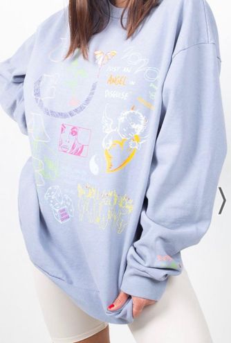 Boys Lie BLUE GREY ANGEL IN DISGUISE CREWNECK - $120 (52% Off