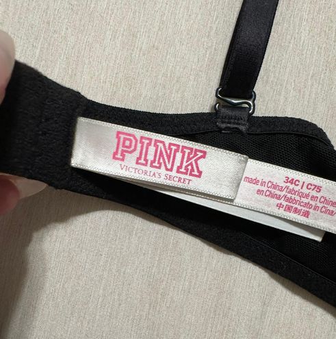 PINK - Victoria's Secret PINK Wear Everywhere Super Push Up Bra Black Size  34 C - $15 - From Leilani