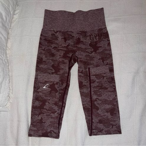 Gymshark SEAMLESS CAMO LEGGINGS BERRY RED - $30 - From Grace