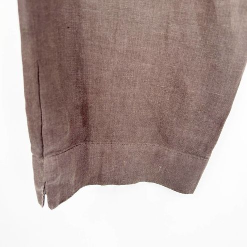 Bryn Walker Womens 100% Linen Lightweight Pull On High Waist Pants Size M  Brown Size M - $44 - From Danielle