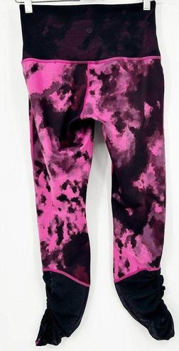 Lululemon Sweaty Endeavor Tight-Blooming Pixie Raspberry Black