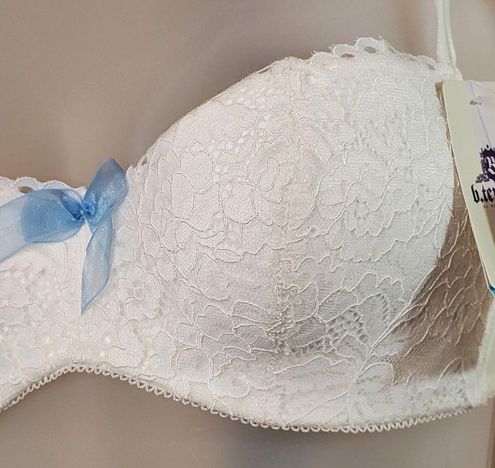 B.tempt'd 953144 Ciao Bella Balconette Bra Bridal White 32C Size undefined  - $41 New With Tags - From G